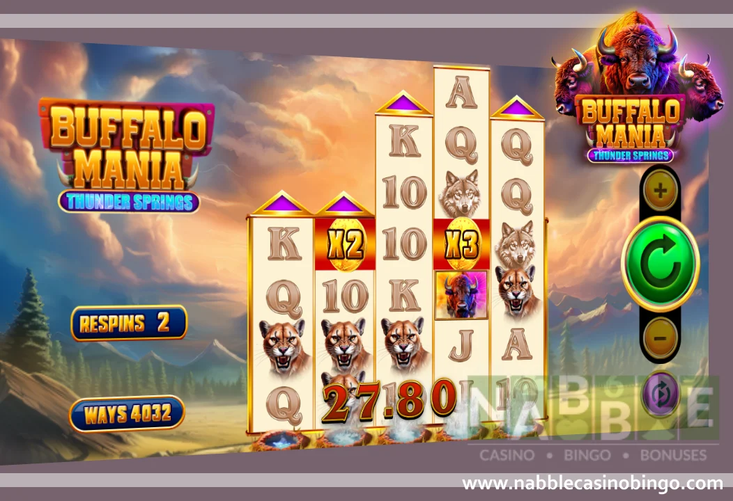 Buffalo Mania Thunder Springs slot overview