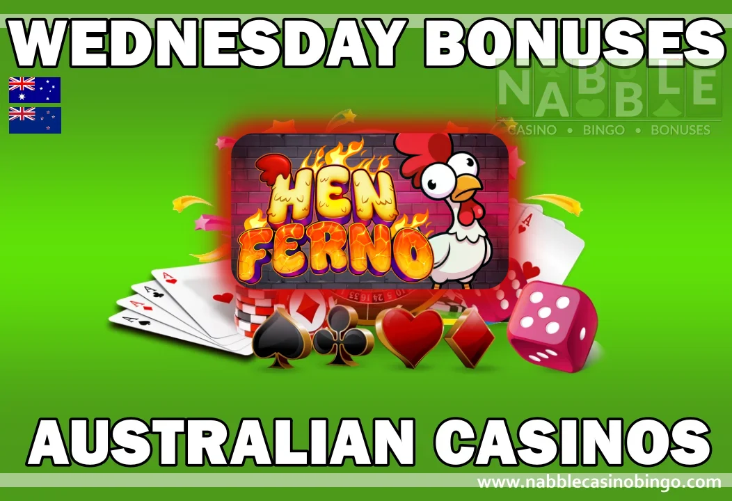 Australian casinos Wednesday bonus offers Henferno slot