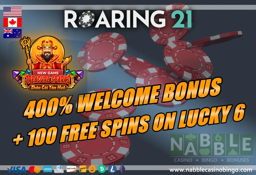 Roaring21 casino bonuses Treasure Sparks slot