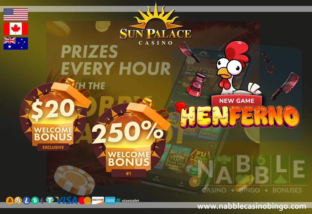 Sun Palace casino bonus codes Henferno slot