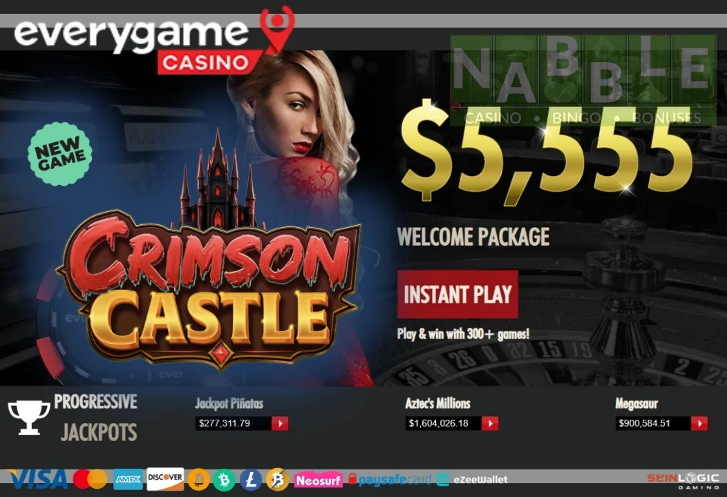 Everygame casino bonus codes Crimson Castle slot