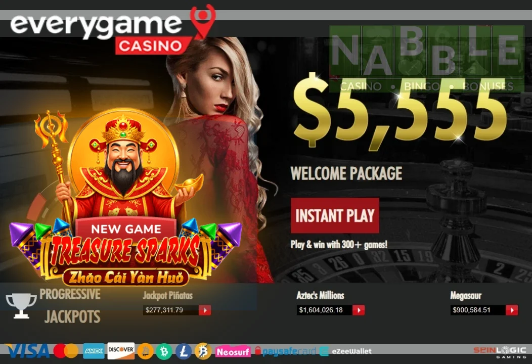 Everygame casino bonus codes Treasure Sparks slot