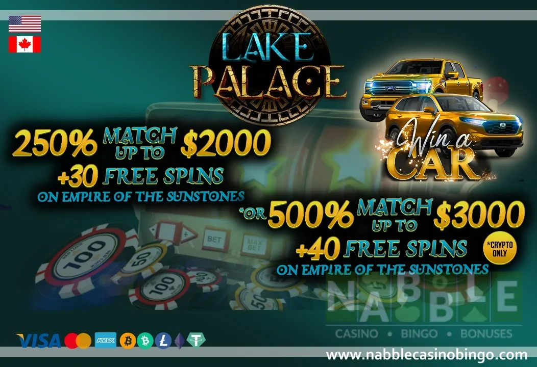 Lake Palace casino bonus codes and promotions Win a car