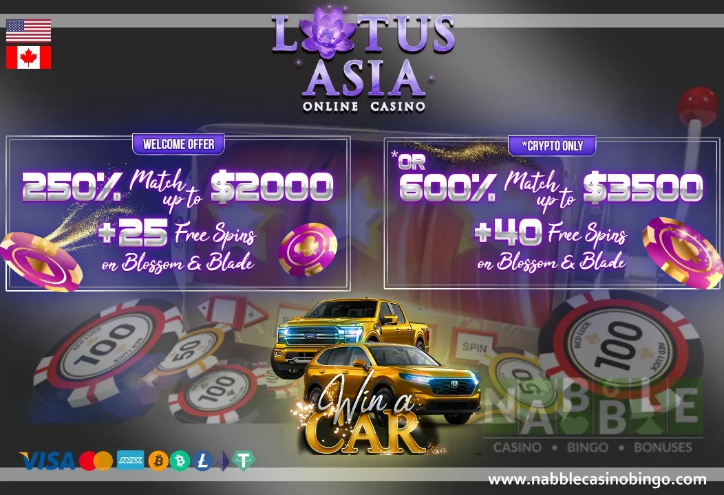 Lotus Asia bonus codes Win a Car
