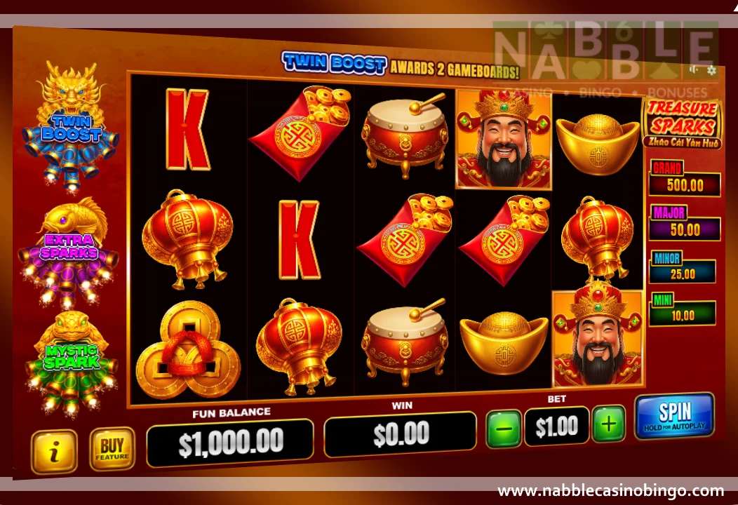 Treasure Sparks slot review