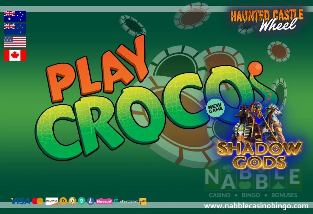 PlayCroco casino bonuses Shadow Gods slot Halloween