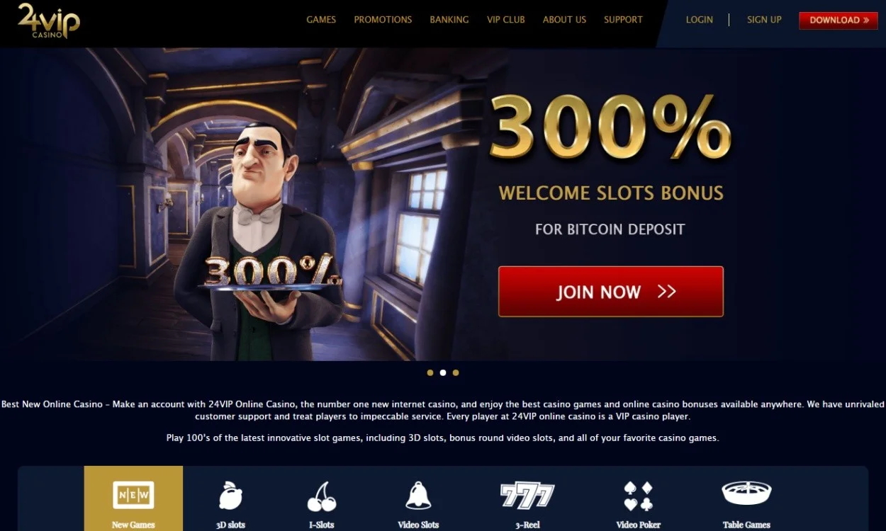 24VIP casino review and ratings