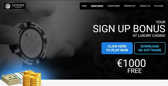 Luxury casino welcome bonus