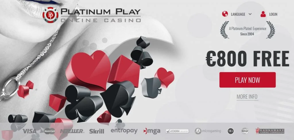 Platinum Play casino review and ratings | Featured bonuses