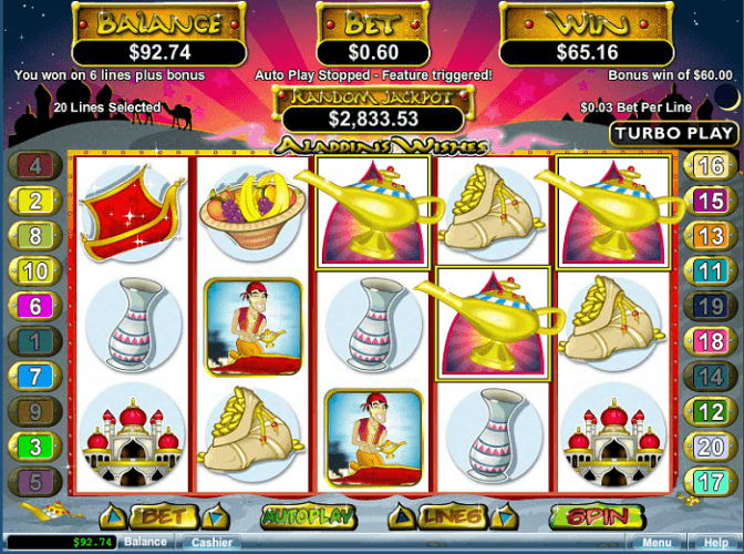 Aladdin's Wishes - RTG top slots