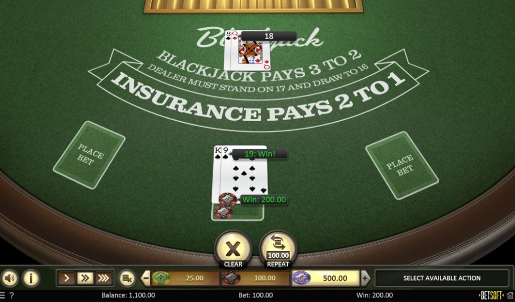 Euroepean Blackjack - Betsoft