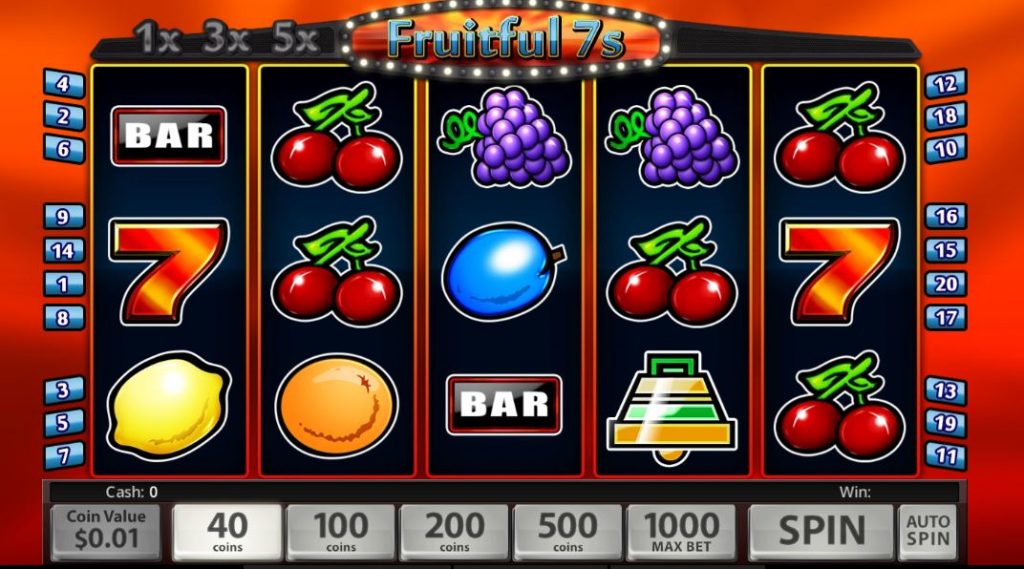 Fruitful 7's slot - Slotland