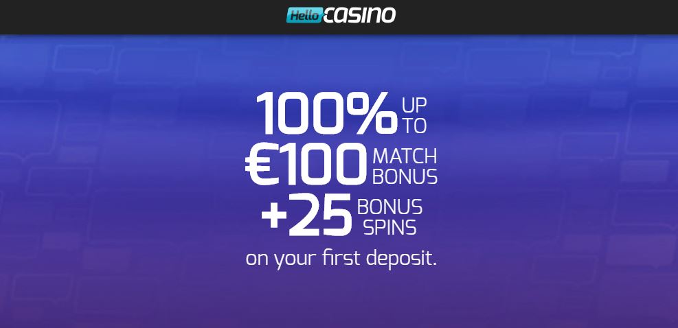 Hello casino up to €500 sign-up bonus offer plus 50 free spins 1 hello casino sign-up