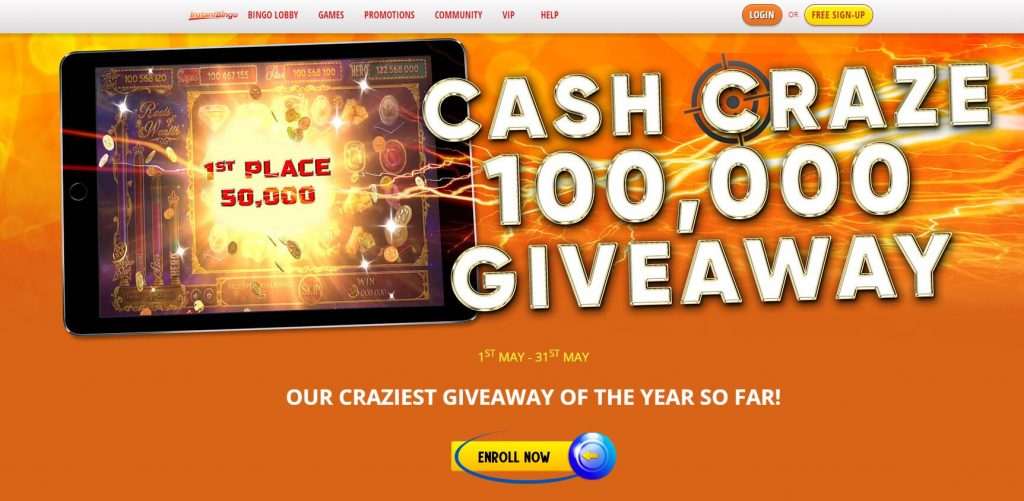 instant bingo cash craze