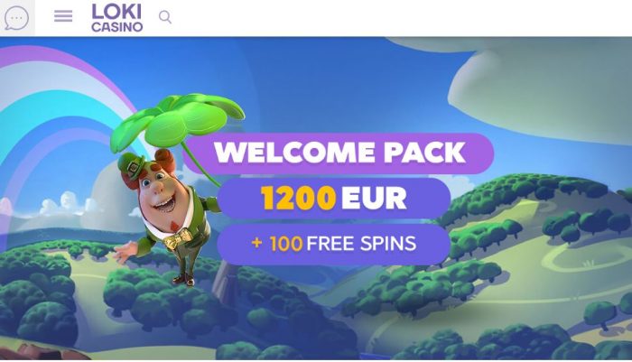 Loki casino welcome page