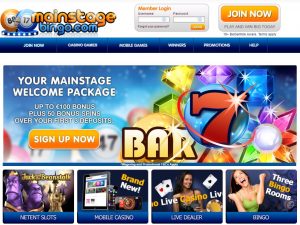 Mainstage Bingo welcome bonus