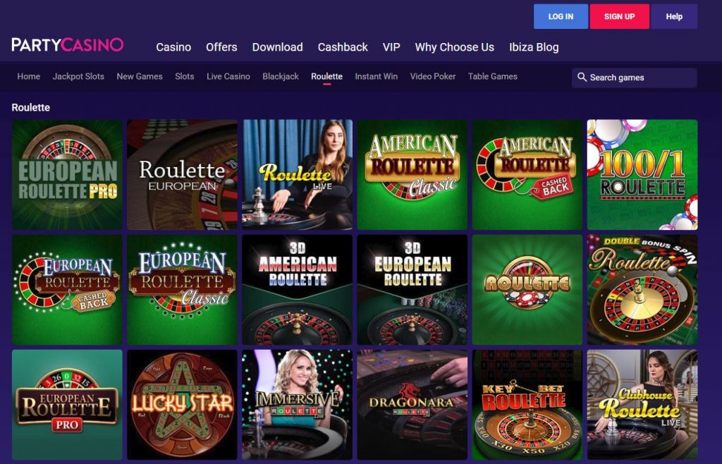 party casino roulette