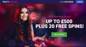 party casino welcome bonus