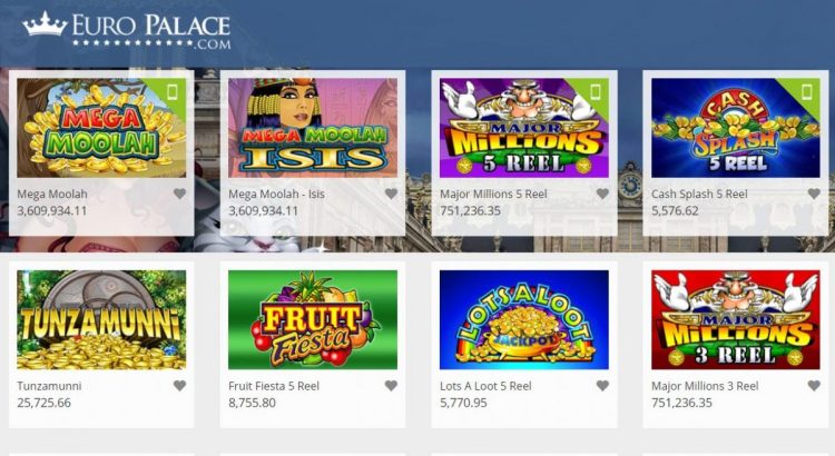 Progressive Jackpot games Euro Palace casino