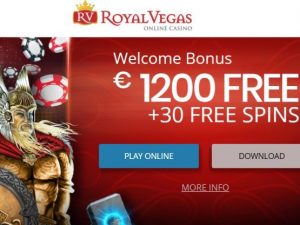 Royal Vegas casino welcome offer