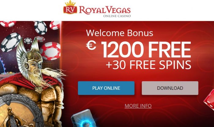 Royal Vegas casino welcome offer