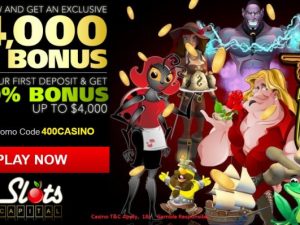 Slots Capital casino 400% welcome bonus