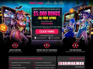 Slots of Vegas casino welcome bonuses
