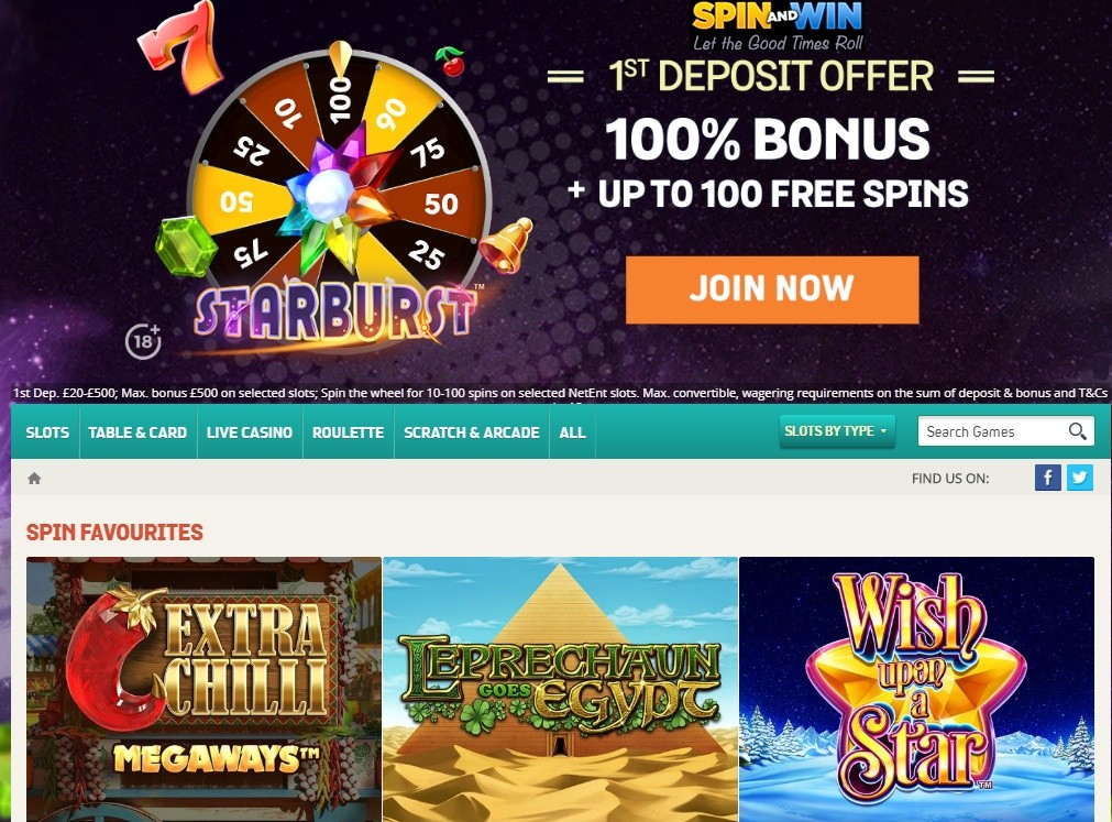 Spin and Win casino 2020