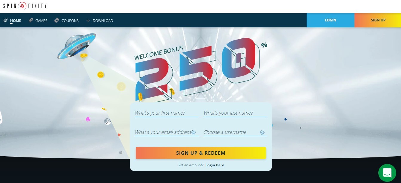 Spinfinity Casino Bonus Codes 2024 Bitcoin Casino USA