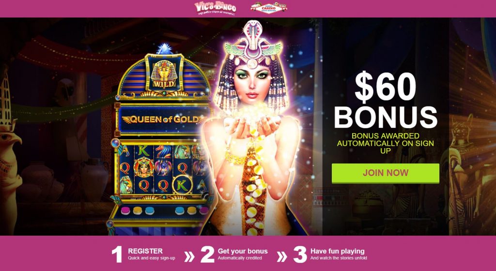 Vic's Bingo welcome bonus pack and promotions 2 vic's bingo free chip