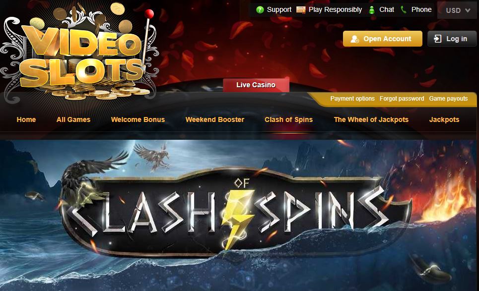 videoslots.com clash of spins